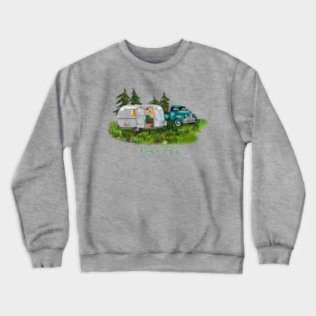 Escape! Lets go Camping....... Crewneck Sweatshirt by Salzanos